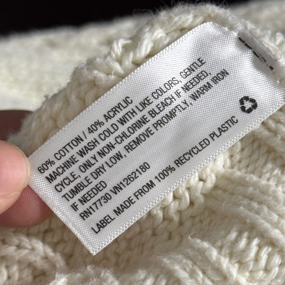 Universal Thread SMALL Cream Button Front Cropped… - image 7